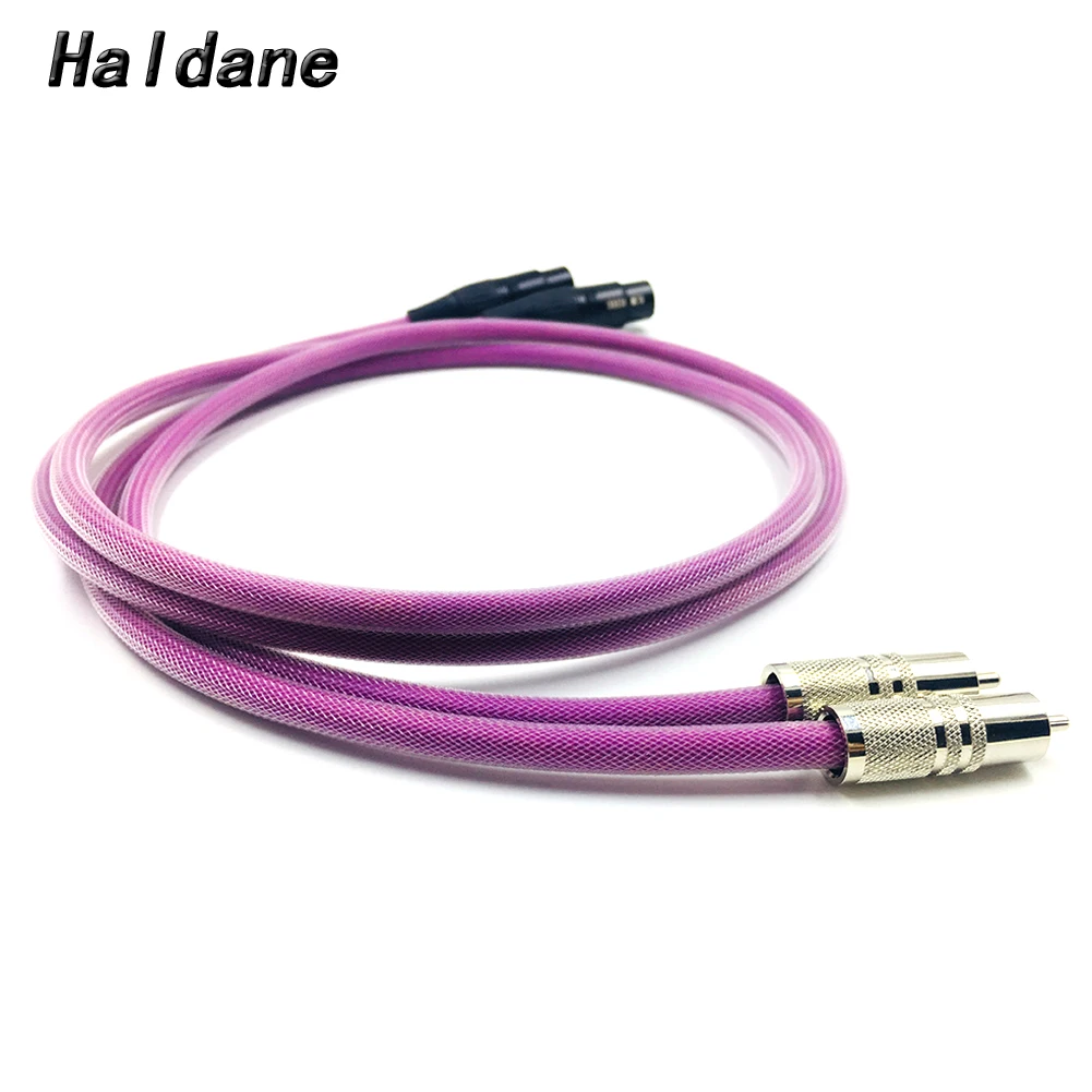 Пары Haldane с родиевым покрытием кабель 2RCA папа — мама 2XLR балансный эталонный