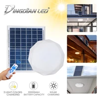 30w solar lamp bedroom ceiling lamp living room balcony corridor lighting three color dimming with remote control