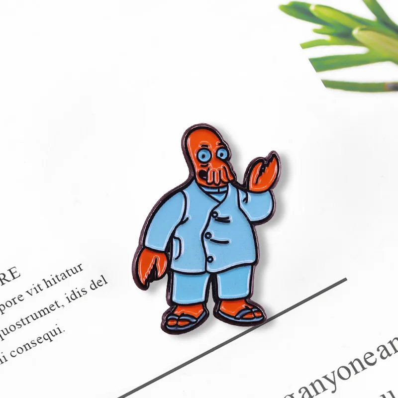 Металлическая брошь доктор Зойдберг значок популярного мультипликационного