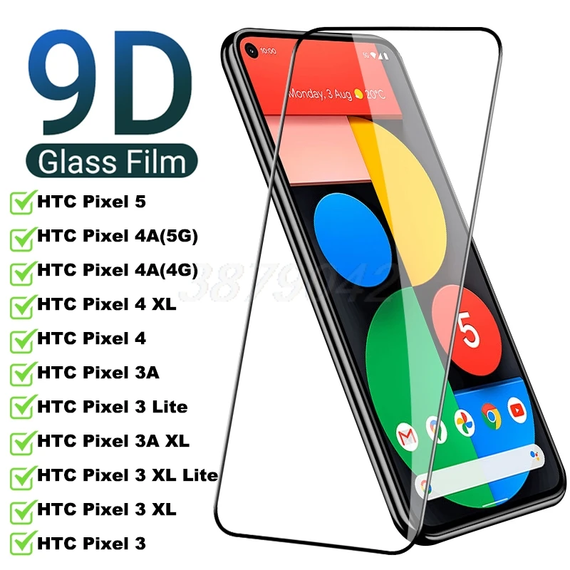 

9D Защитное стекло для HTC Pixel 3 4 A 3A 4A XL Lite 5, закаленное защитное стекло для HTC Pixel 3XL 3Lite 4XL, защитная стеклянная пленка