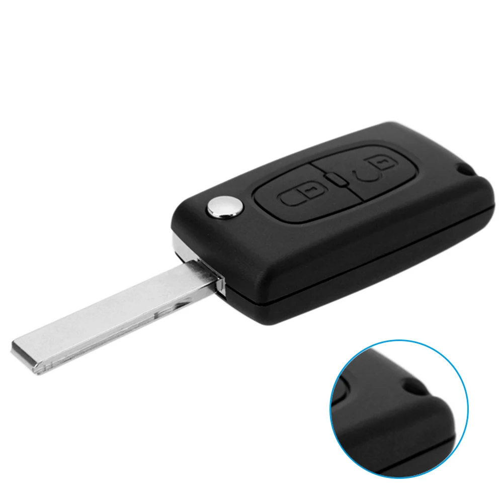 Чехол для автомобильного ключа с 2 кнопками откидной MAZDA 3 5 6 MX5 Сменный Peugeot 307 408 308