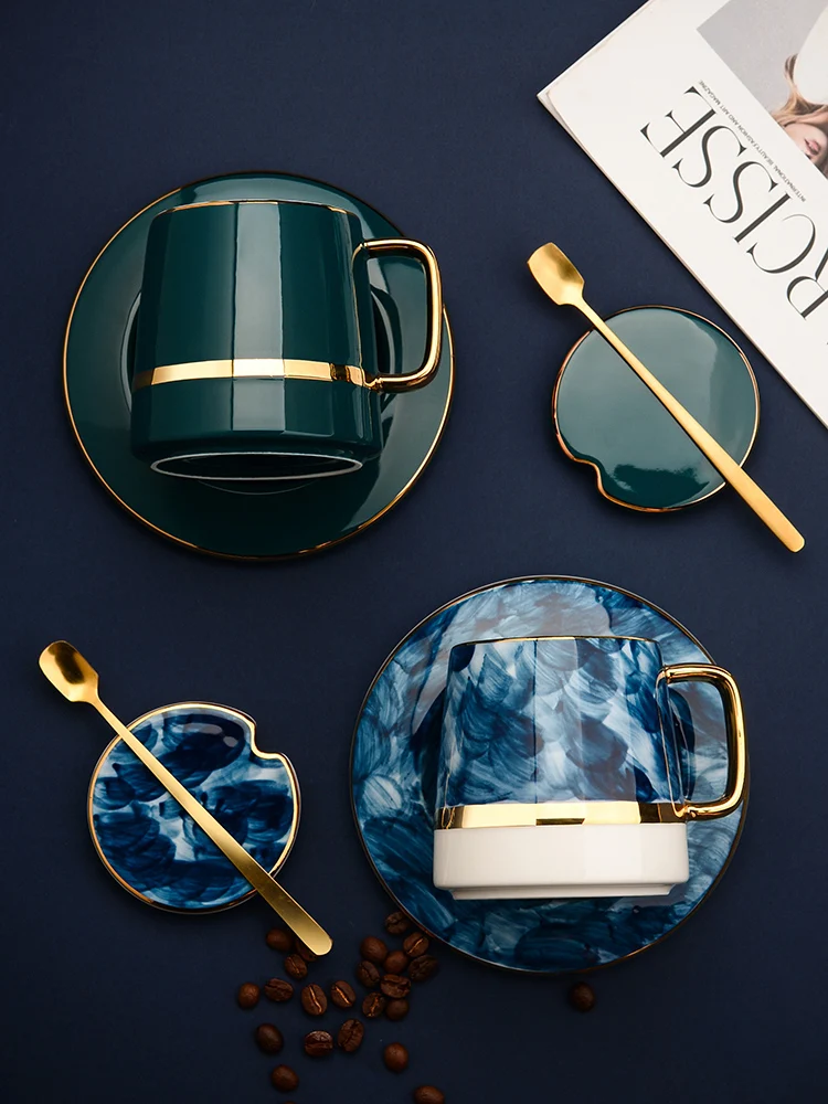 

Творческая личность Nordic ins кружка с крышкой Ложка Бытовая большая емкость керамическая чашка тренд Пара кофейная чашка