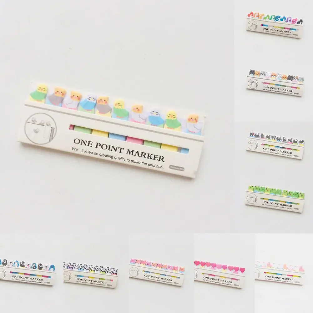 

1 Pieces Cartoon Cat Panda Self-adhesive N Time Memo Notes Bookmark Supplies Paper Label Animal Sticky Stationery Pad Stick C1C1
