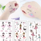 1 шт., временные тату для лица, цветные балетные татуировки для девочек, детские татуировки, тату для тела, милые тату для детей, детские татуировки