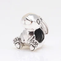 bewill authentic 925 sterling silver bunny nini beads fit original bracelet pendant diy jewelry charms gift
