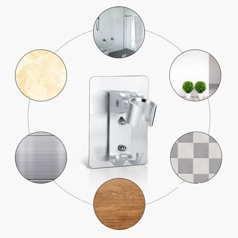 Кронштейн для душевой лейки без перфорации подвижный регулируемый кронштейн