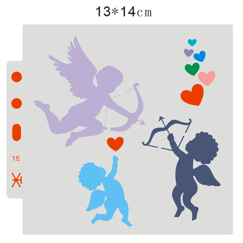 

Ангел Щит DIY торт скрапбук трафареты полые украшения Печать Кружева линейка День святого Валентина