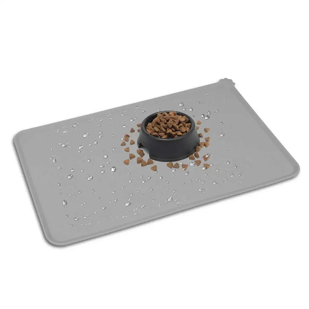 Однотонный силиконовый коврик для корма домашних животных водонепроницаемый