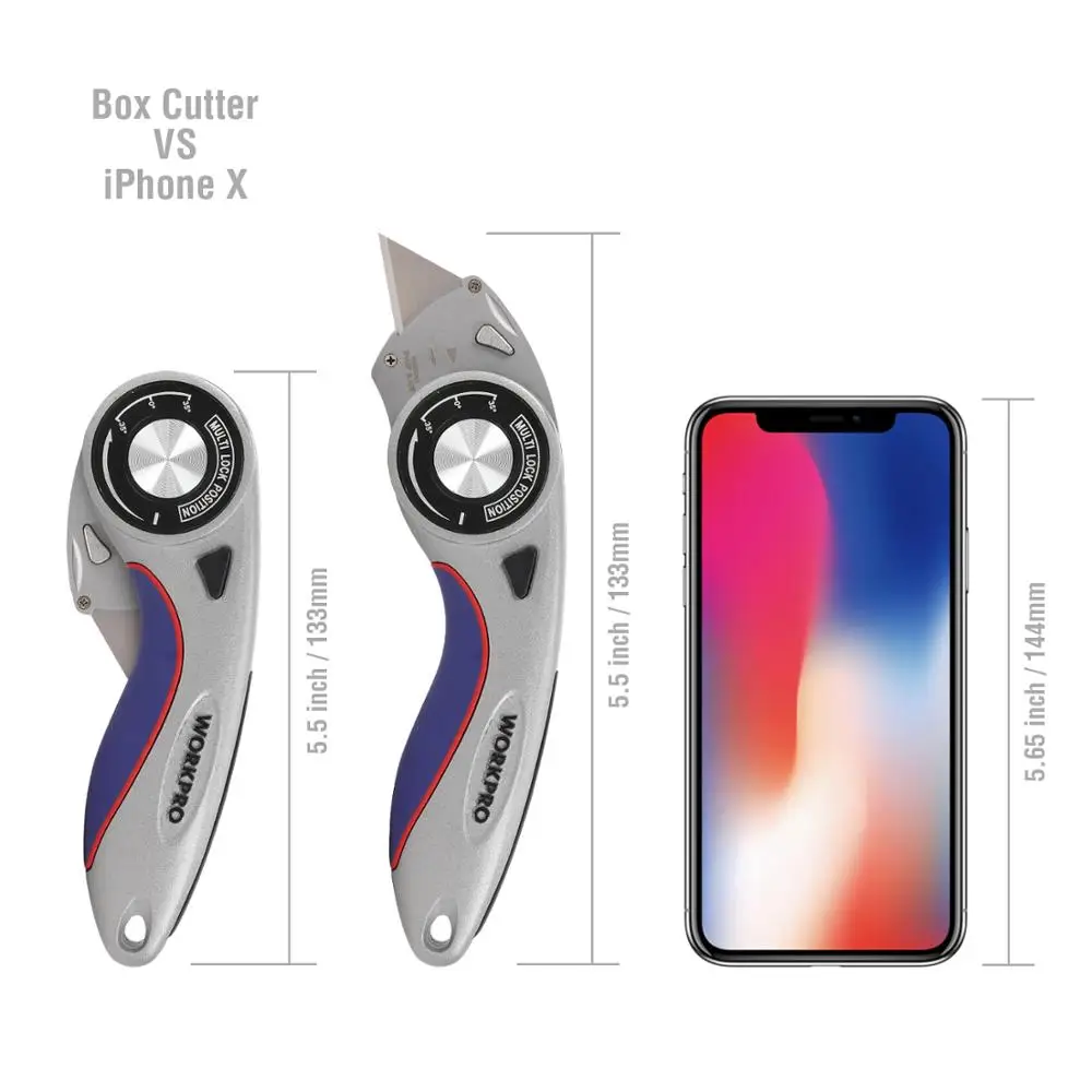 workpro new folding knife security knives utility knife aluminum handle pipe cutter free global shipping