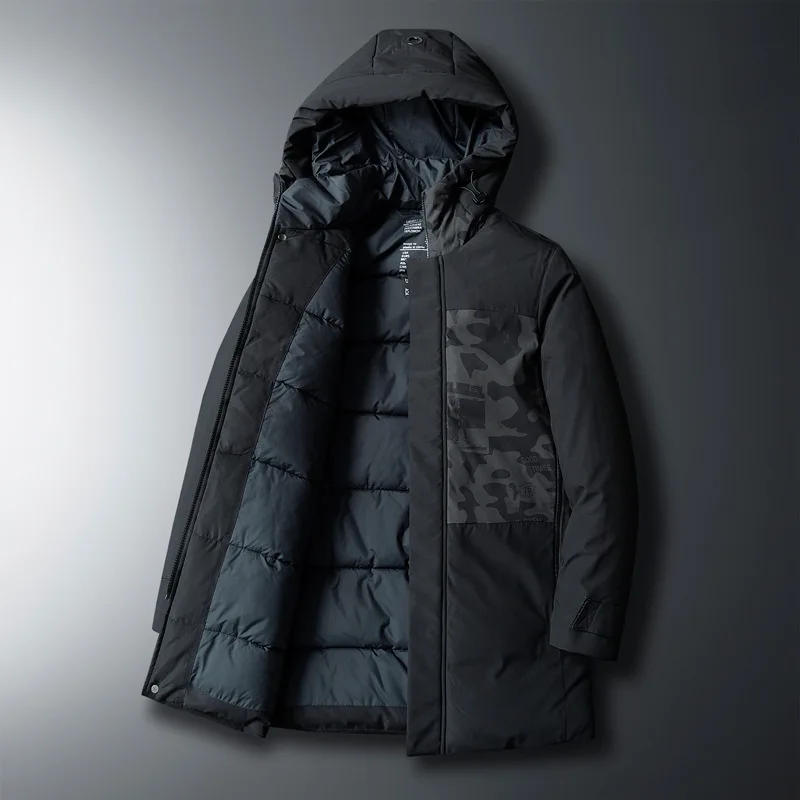 Зимняя куртка Мужская парка теплые пальто мужская повседневная толстовка с