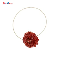 beadsnice gold filled ear ring red coral earring fine jewelry for women 39740