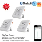 Смарт ZigBee, Bluetooth сетки Яркость легкий термометр Температура детектор влажности Tuya Smart Life App Alexa Управление