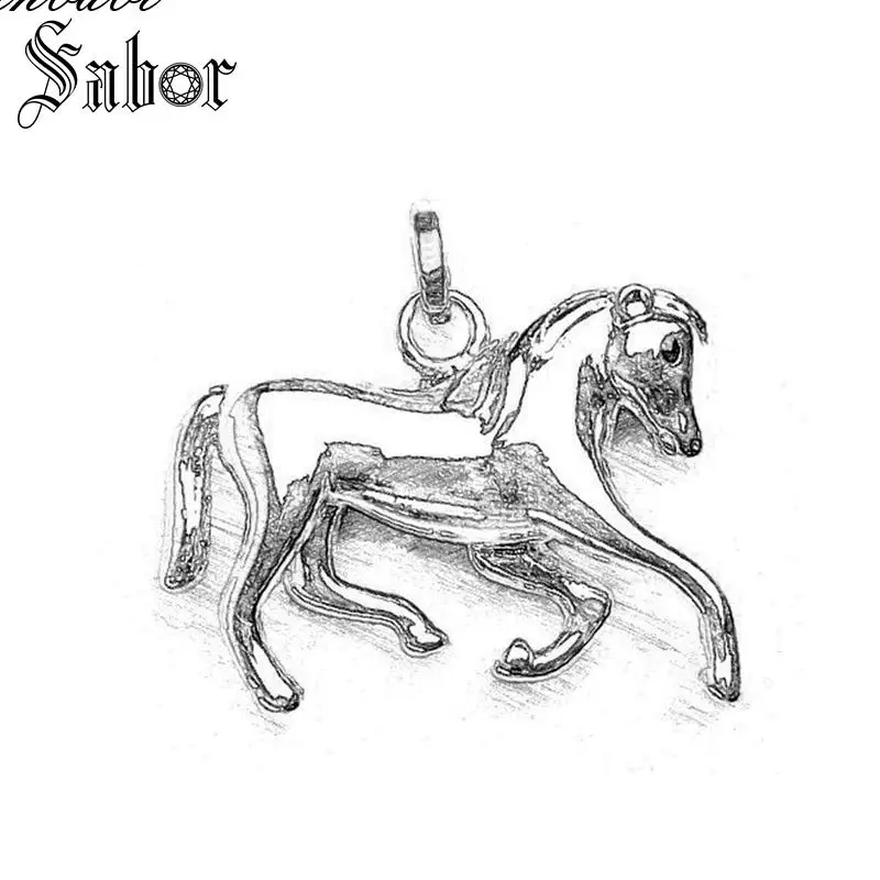 Подвеска серебряного цвета с рисунком лошади брикет для женщин и мужчин