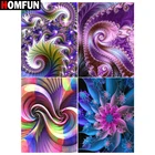 Алмазная живопись HOMFUN, вышивка крестиком Мандала 5D, сделай сам, полноразмернаякруглая картина