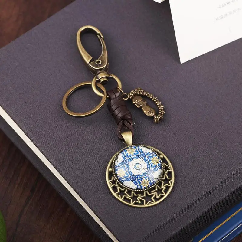 Горячая продажа брелок Классический нежная текстура Звезда полый Мандала Цветок