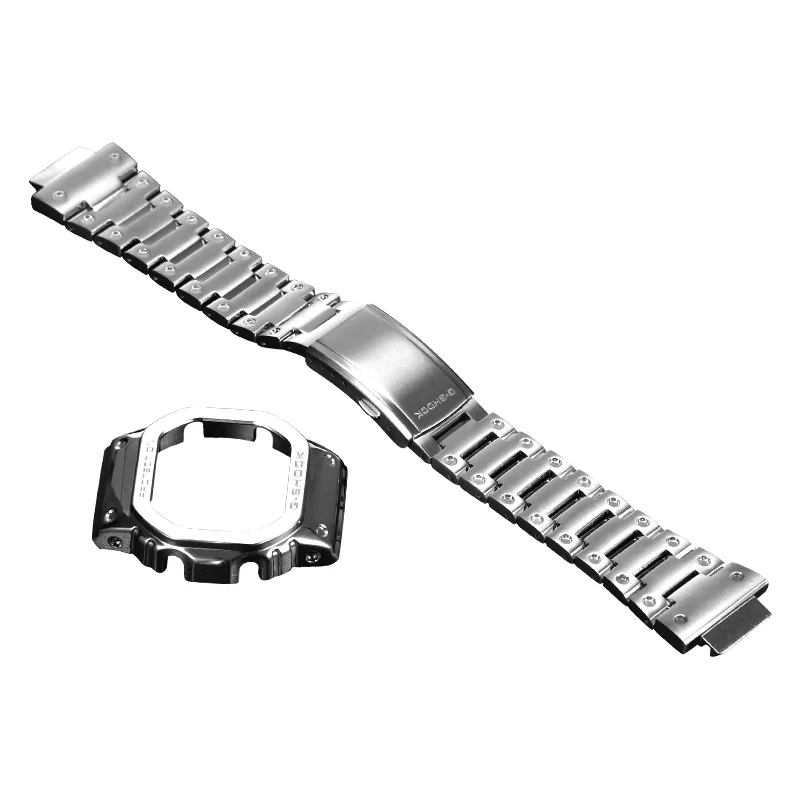 

DW5600 GW-M5610 GW-B5600 316L stainless steel strap watch case ladies watch accessories for Casio G-SHOCK metal strap men band