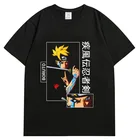 Летняя мужская футболка с коротким рукавом и принтом в стиле японского аниме Наруто