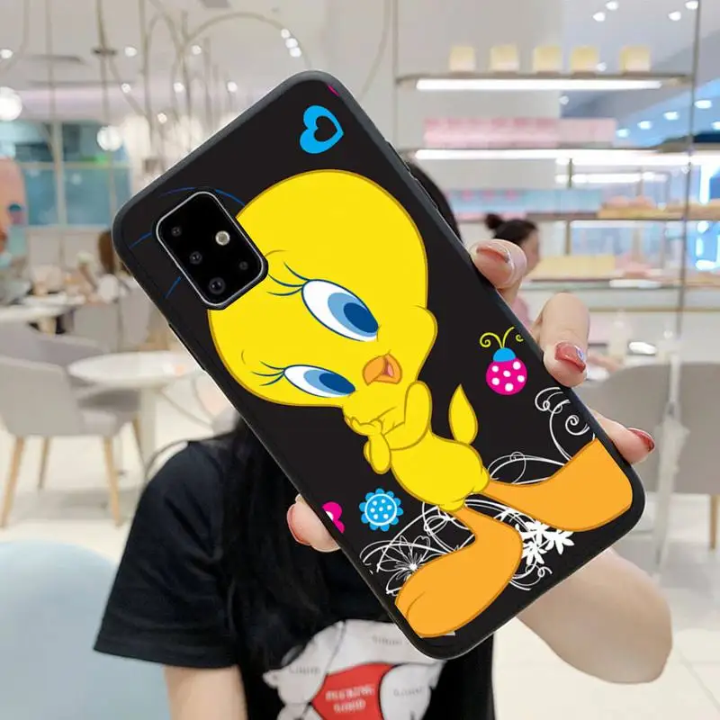 

Cartoon Tweety Bird Piolin Phone Case For Samsung S5 S6 S7 S8 S9 S10 S20 S21 Edge Plus E Fe Lite Cover