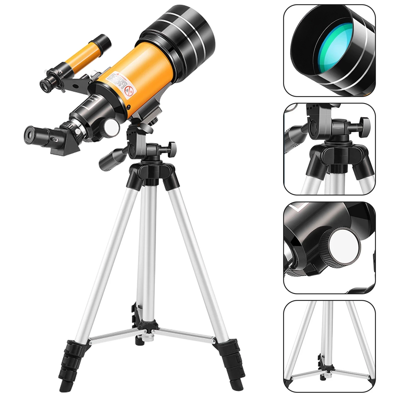 

WolFAce Professional Astronomical Telescope 70MM Eyepiece 150Times Zoom High-Power Night Vision Deep Space Star View Universe
