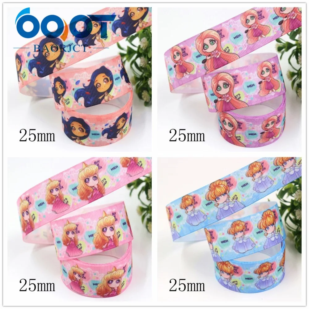 OOOT BAORJCT I-19906-2047, 25 мм, 10 ярдов мультфильм тепловой передачи печатных корсажные ленты, лук крышка DIY аксессуары украшения
