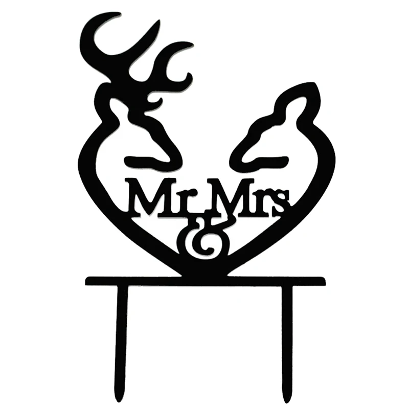 Креативный персональный свадебный торт Mr and Mrs топперы для торта с оленем особых