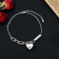 925 sterling silver three circles connected anklet female simple unique design temperament ins fashion elegant bracelet gifts