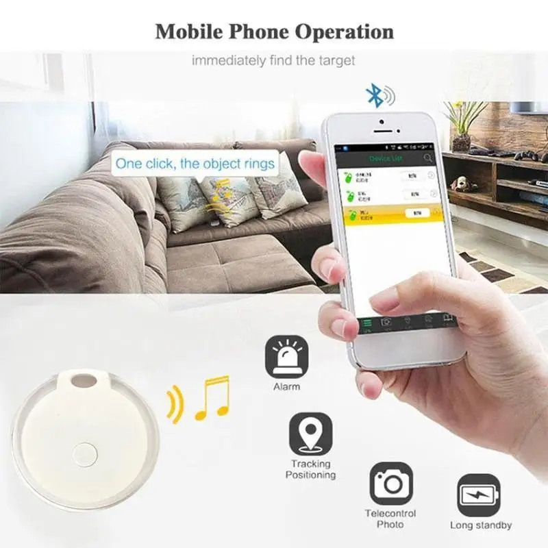 Мини маленький круглый Bluetooth Анти потеря Смарт gps трекер Расположение Finder ключ