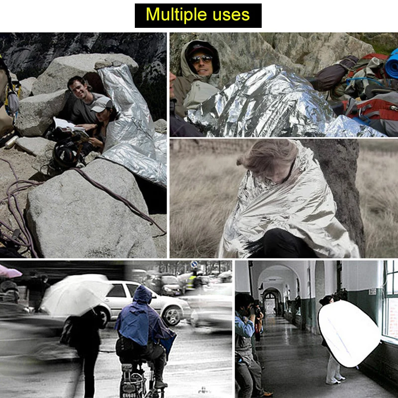 

Practical Multi-Person Simple Warm Tent PET Emergency Portable Tent For Outdoor Activity WHShopping