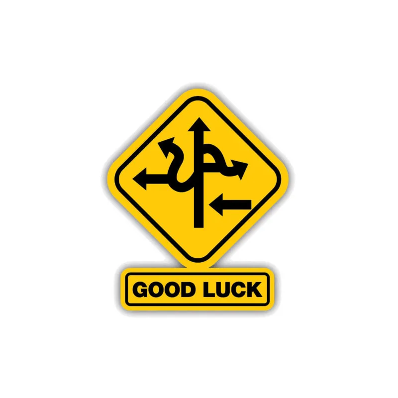 Играть крутая забавная наклейка для автомобилей удачи на дороге предупреждающие