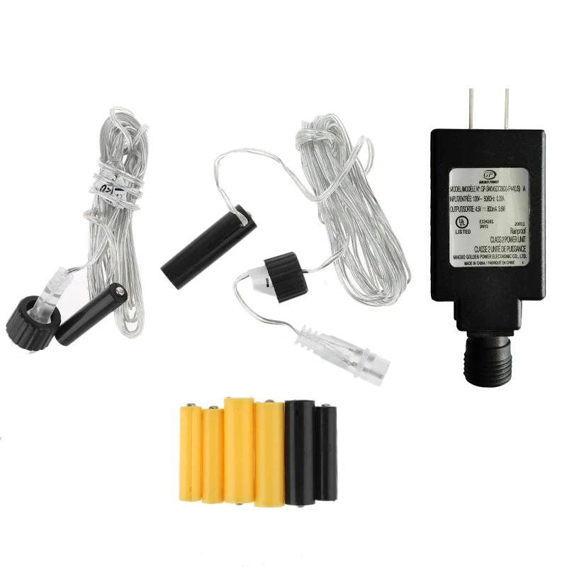 

LR6 AA LR03 AAA Battery Eliminator Power Adapter for Christmas LED Light Toys D08A