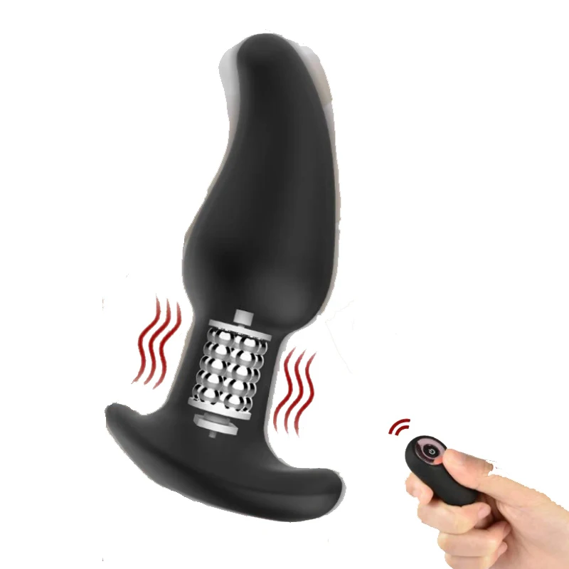

Anus Plug Vibrator Rotation Butt Beads G-spot Clit Prostate Massager Silicone Dildo Sex Toys Wireless Vibrating Anal Dilator