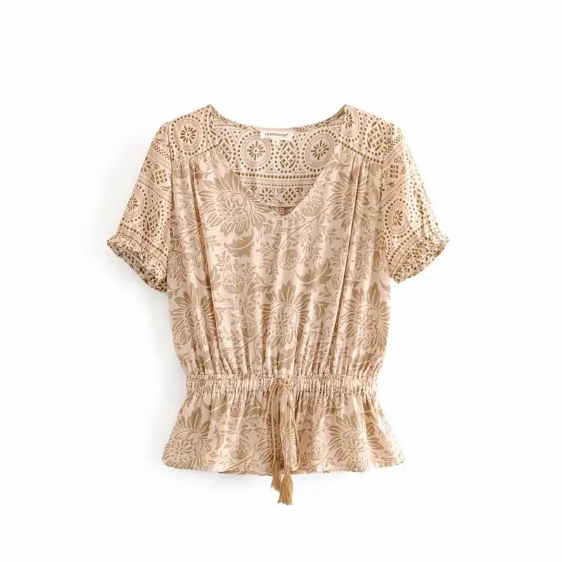 Женский костюм с цветочной вышивкой Heydress белый винтажный эластичный блузкой