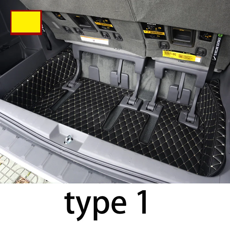 Кожаный коврик для багажника автомобиля подкладка груза Toyota Sienna 2011 2012 2013 2014 2015 2019
