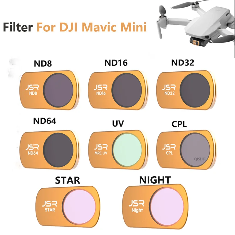 Фильтр объектива для DJI Mavic Mini Drone Filters Kit ND 8 16 32 64 фильтр камеры аксессуары|Наборы