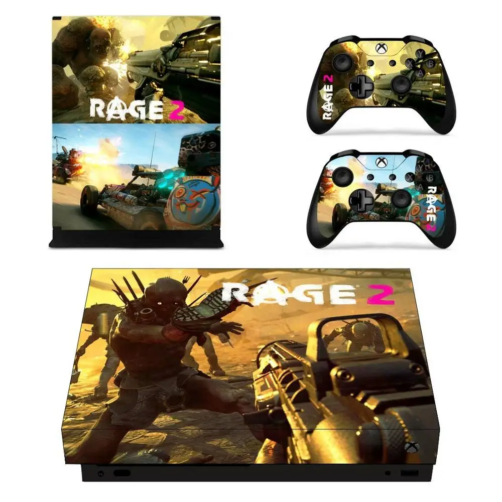 Для Xbox One X стикер s Rage 2 виниловое покрытие Наклейки Обложка Pegatinas Adesivo для one