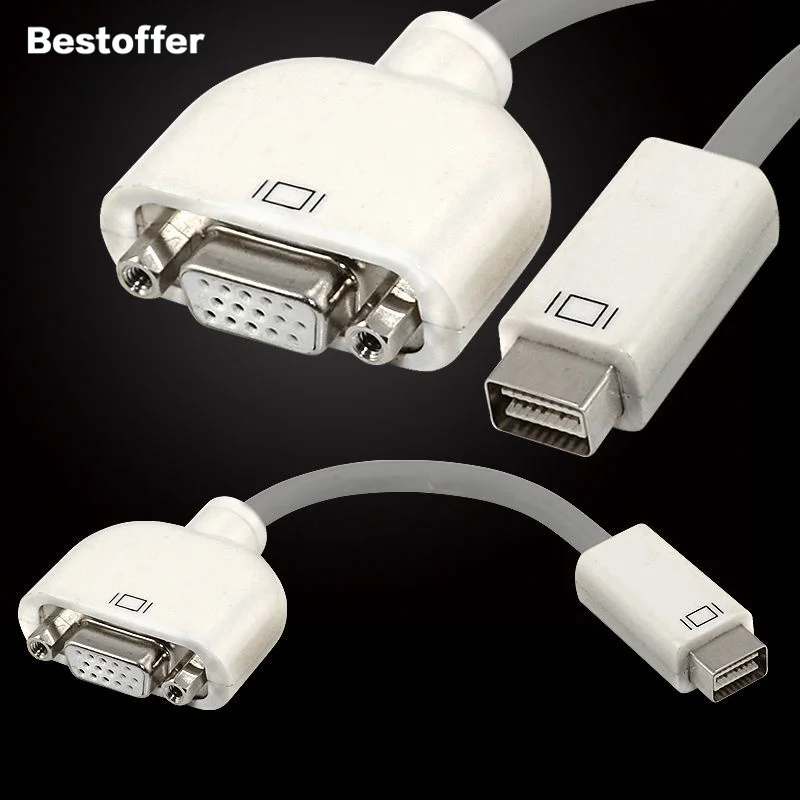 HD Mini DVI Male to VGA 15PIN Female Adapter Convertor For Apple MacBook Display Monitor | Электроника
