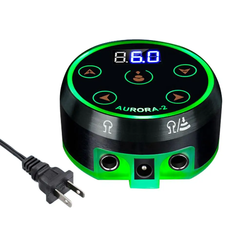 Блок питания для татуировок Mini AURORA II с ЖК дисплеем и адаптером питания|Блок