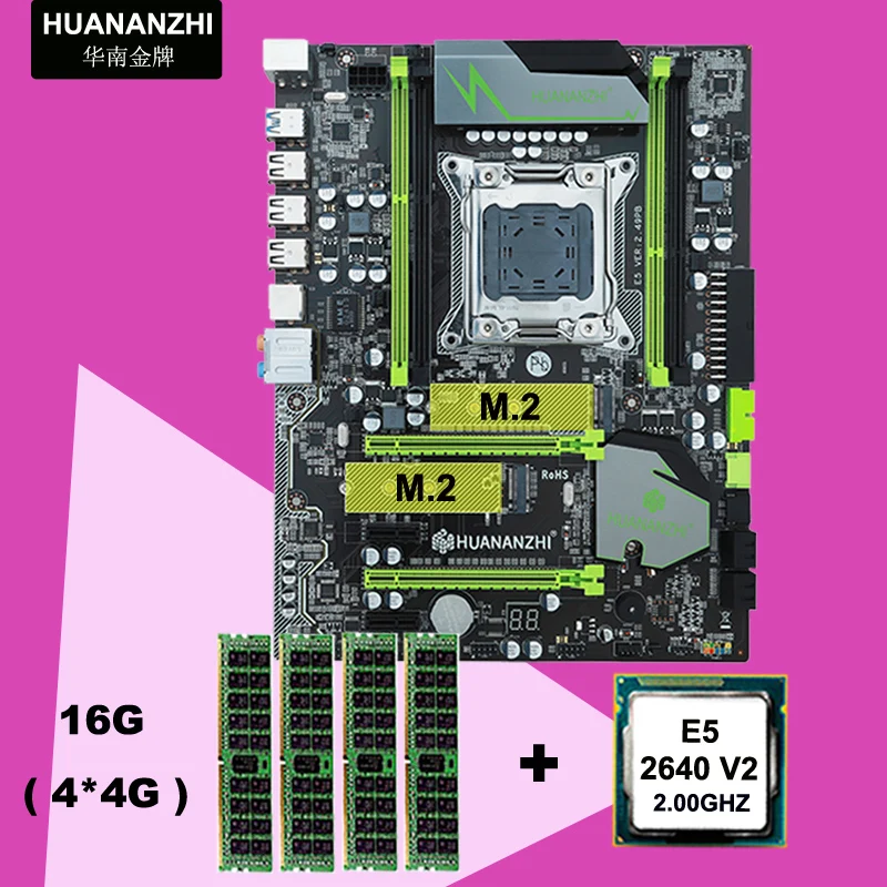 Kaufen HUANANZHI X79 Super Motherboard CPU RAM Combo Für Gaming HALLO-SPEED M.2 SSD Slots CPU Xeon E5 2640 V2 Große Marke RAM 16G(4*4G) RECC