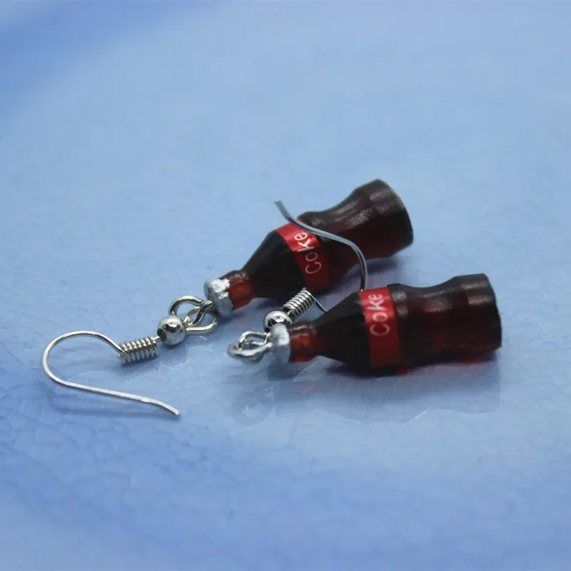 Забавные мини-висячие серьги из каучука Кока женские модные креативные