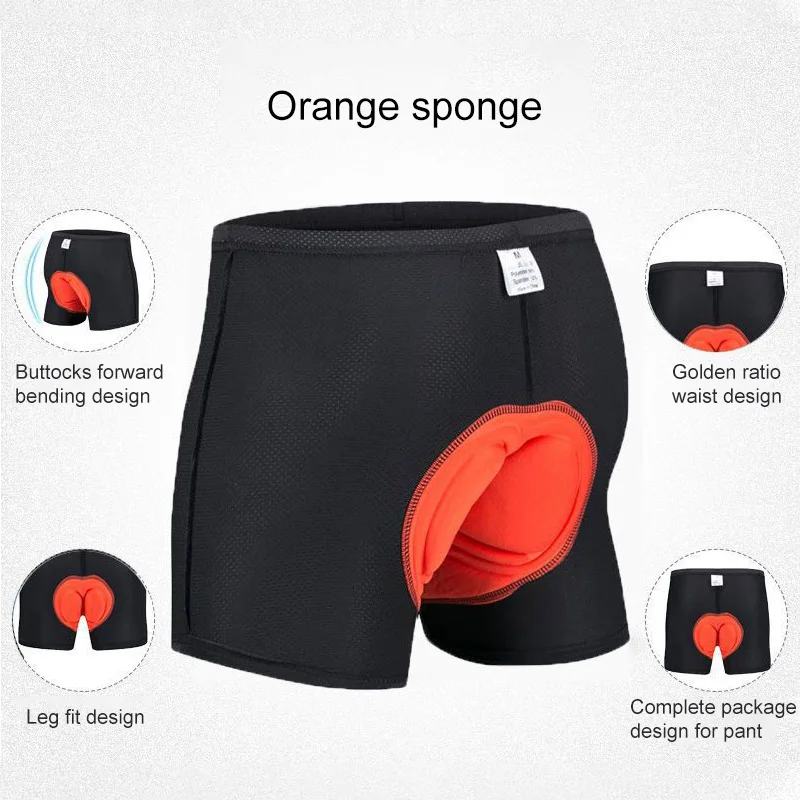 Мужские велосипедные шорты с губчатым силиконовым ковриком удобное дышащее