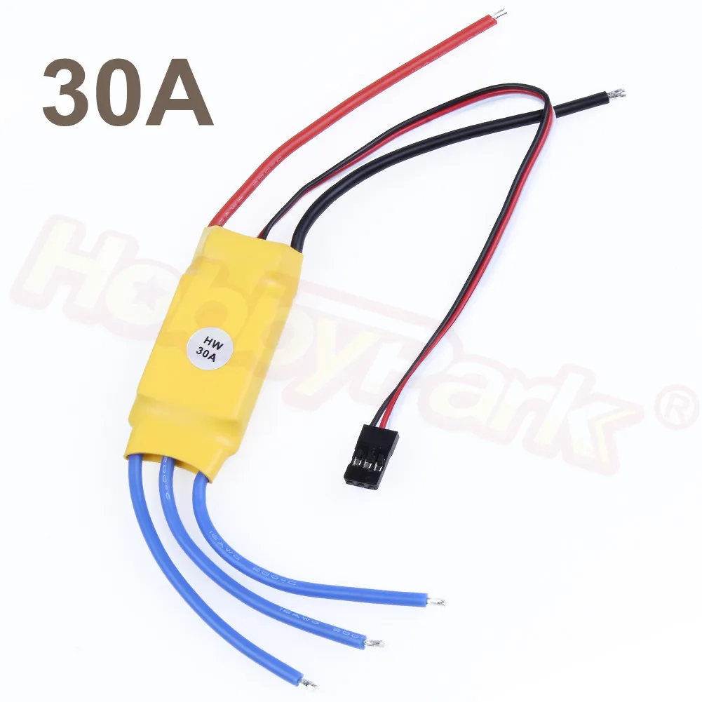30A электрический бесщеточный регулятор скорости ESC UBEC 2-3S LIPO для радиоуправляемых