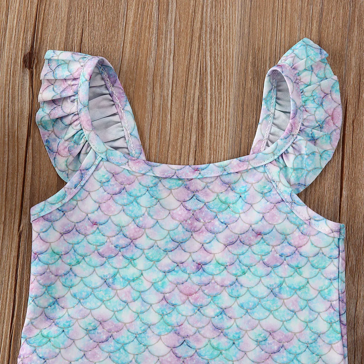 Цельный купальный костюм Русалочки для маленьких девочек комплект бикини