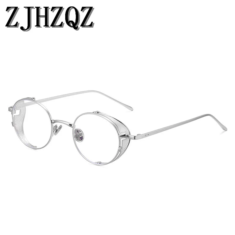 

Vintage Retro Oval Steampunk Sunglasses Flat Lens Anti-Blue-Ray Eyewears Rose Gold Frame Personalized Openwork Hollow Glasses