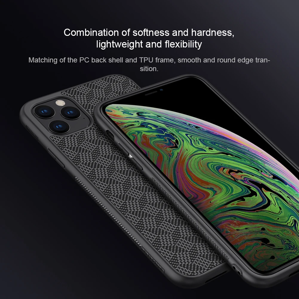 Чехол Nillkin для iPhone 11 Pro Max X Xr Xs Max, жесткий пластиковый чехол из углеродного волокна для iPhone 11 Pro Max