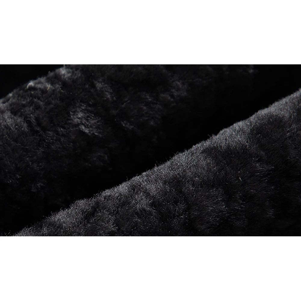 Классическая мужская зимняя шуба из натуральной овечьей кожи с отложным