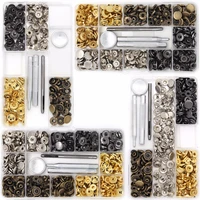 metal snap on leather craft snap fasteners snap button press 4style 40 120pcs pack set fasteners press stud button 633