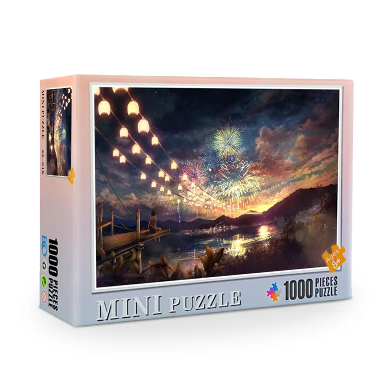 

Mini jigsaw picture puzzles 1000 pieces Landscape Puzzle educational toys for adults children kids games Toys Gifts