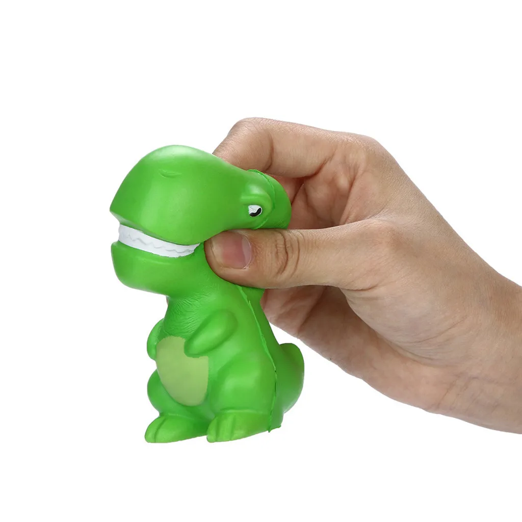 

2pcs Dinosaur Squeezable Toys Stress Reliever Toys Squishy Smile Dinosaur Scented Slow Rising Decompression Fidget Toys Gift