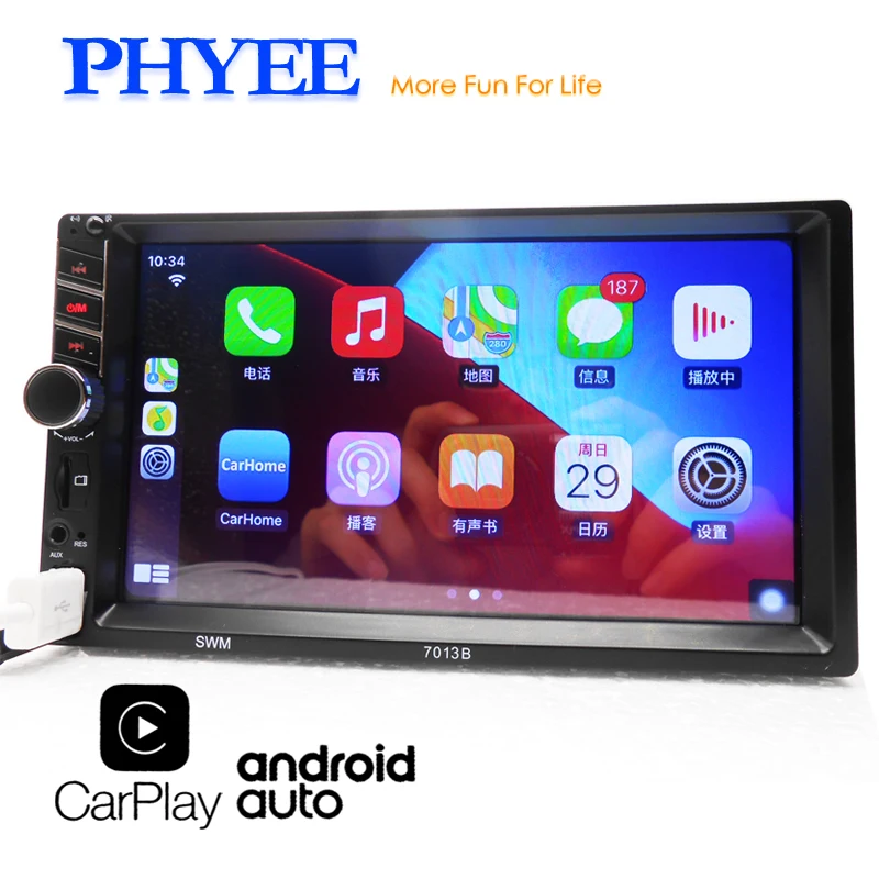 $370.19 2 Din Carplay Car Radio Android Auto MP5 Video Player Bluetooth Handsfree USB 7