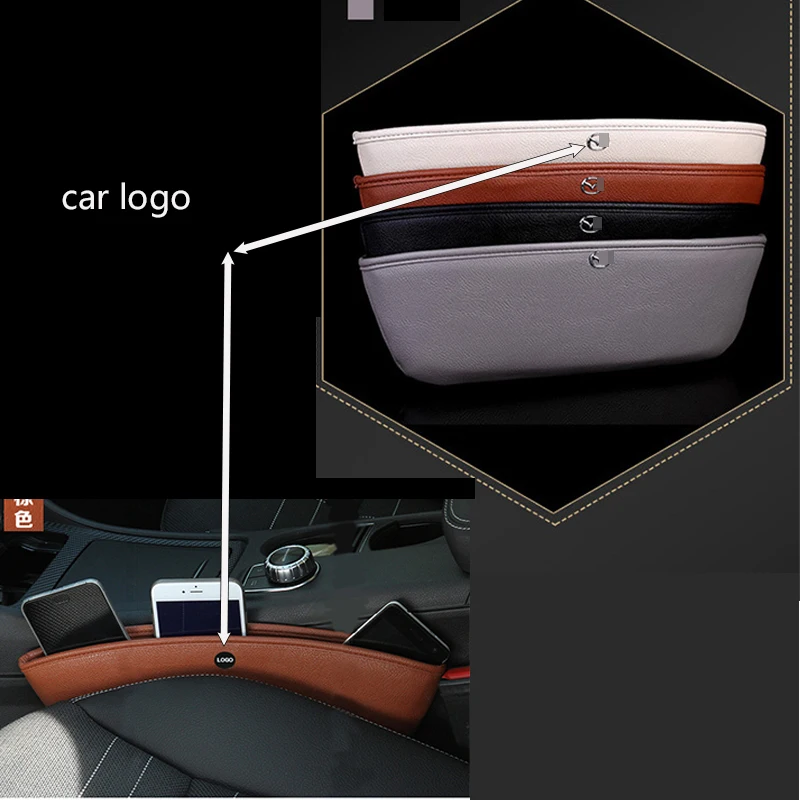 Кожаный карман для автомобильного сиденья органайзер Audi A3 A6 C5 C6 VW Polo Toyota Corolla Renault